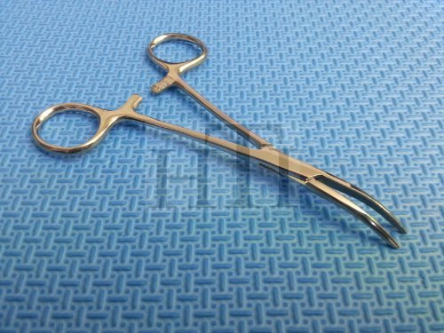 HTI BRAND Dog CAT PET Hair Puller Remover Stainless Steel HEMOSTAT Locking Forceps 5.5" Curved Full Serrated