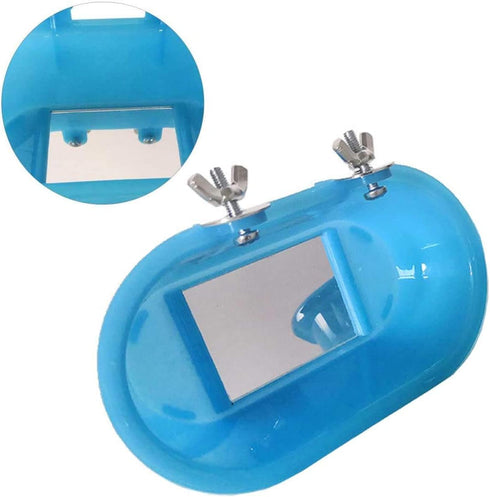 2 PCS Bird Bathtub with Mirror Toy, Durable Plastic Shower Tub Cleaning Tool for Small Parakeet Cockatiel.