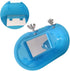 2 PCS Bird Bathtub with Mirror Toy, Durable Plastic Shower Tub Cleaning Tool for Small Parakeet Cockatiel.