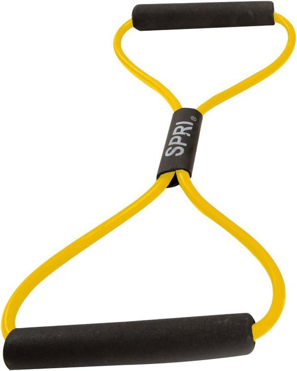 SPRI Ultra Toner Figure 8 Resistance Band with Padded Handles for Exercise & Fitness Training