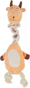 Durable Tough Squeaky Dog Toys, Stuffed Animal Chew Toy with Crinkle Paper, Interactive Rope Toys for All Dog Sizes,