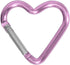Heart Shaped Carabiner Clip, Aluminum Alloy Keychain Clip, Heavy Duty Spring Snap Hook for Camping, Backpack