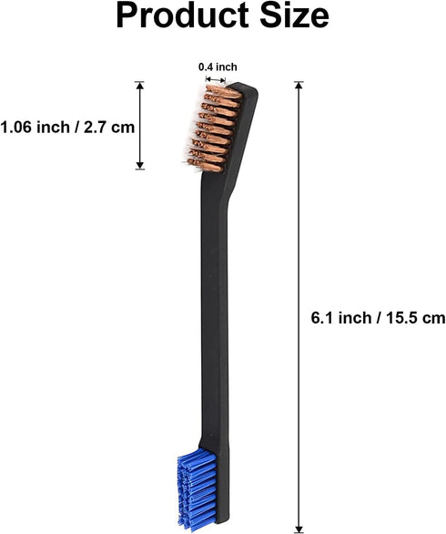Raiseek Gun Cleaning Brushes, 10-Pack Double-Ended Multifunction Brass Nylon Bristle Brushes