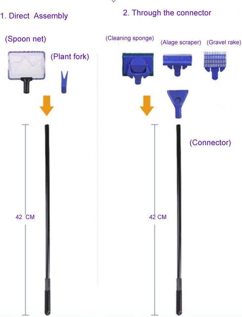 GreenJoy 5 in 1 Aquarium Fish Tank Cleaning Kit, Algae Scrapers & Gravel Cleaner for Water Changing