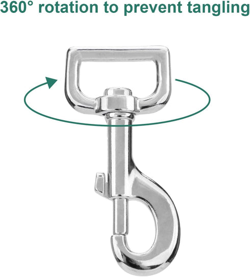 Heavy Duty Swivel Snap Hooks Dog Leash Hook, Trigger Clip Clasp for Pet Leash, Collar, Key Chain, 10 Pack