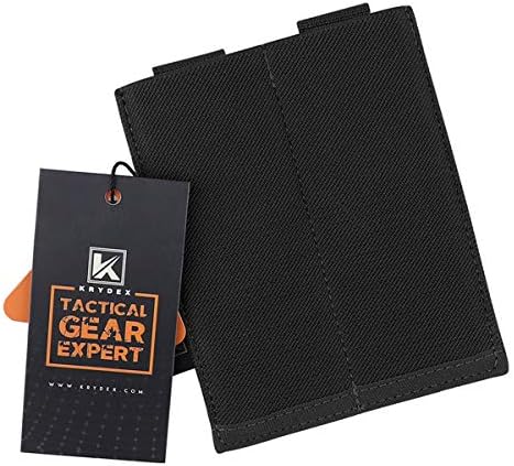 KRYDEX Molle Double Pistol Mag Pouch, Speed Magazine Holder for 9mm .45 .40