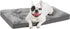 Dog Bed for Crate, Washable Medium Size Plush Dog Kennel Pad, Anti-Slip Sleeping Mat, 29x18 Inch, Grey