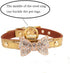 LOVPE Gold Bling Diamond Glitter Leather Fashion Collar with Ring for Small Dogs, Cats, and Puppies (S, Pink)