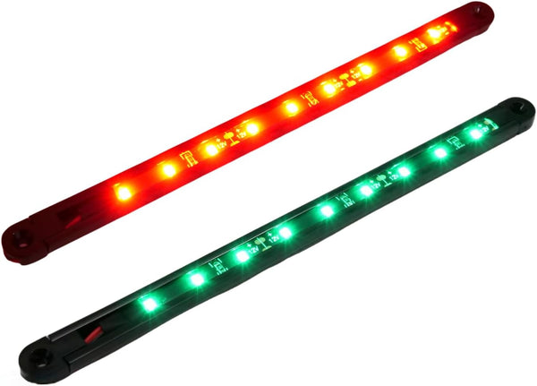 Boat Navigation Lights, 7.8 inch Red and Green Nav Light, Waterproof LED