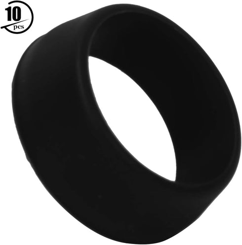 T Best Bike Seat Post Accessory - 10Pcs 30-35mm Soft Silicone Waterproof Cover O Ring Protector (Black)