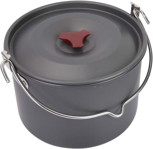 Portable Lightweight Camping Pot Set for Outdoor Cooking, Hanging Camping Pot for Hiking Adventure