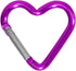 Heart Shaped Carabiner Clip, Aluminum Alloy Keychain Clip, Heavy Duty Spring Snap Hook for Camping, Backpack