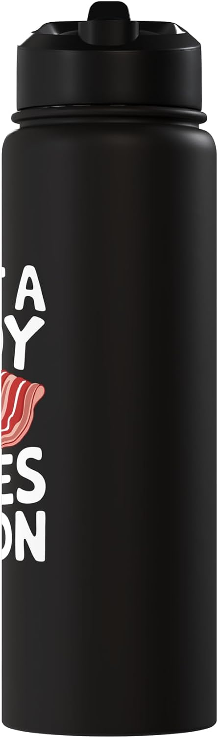 Bacon Meat Breakfast Bacons Bacon Just A Boy Who Loves Bacon Stainless Steel Insulated Water Bottle