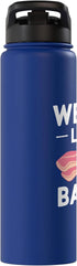Bacon Meat Breakfast Bacons Bacon We All Love Bacon Meat Stainless Steel Insulated Water Bottle