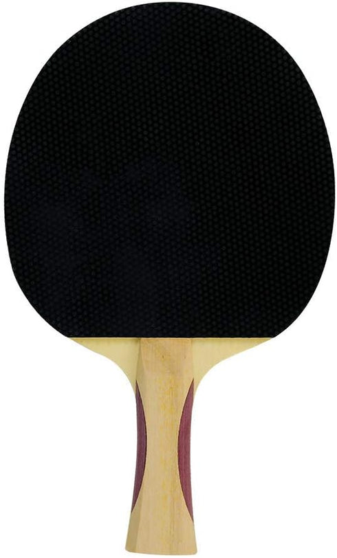 Vortex Table Tennis Racket 2-Player Set, Pips-Out with Sponge, Red & Black Rubber Surface