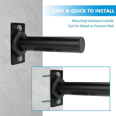 Wall Mounted Weight Plate Holder, Fits 2-inch Olympic Plates, Max Weight Capacity 300 lb, Mounting Hardware Included
