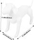 Mobestech Pet Clothing Model Dog Mannequin Display Stand, Inflatable Dog Model for Clothing Rack, White PVC