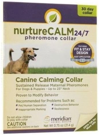 Nurturecalm 24/7 Canine Calming Pheromone Collar, Up to 23" Neck