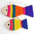 Meco Cat Scratch Pad, Creative Fish Shaped Claw Scratcher Toy with Hanging Rope for Wall or Floor Use