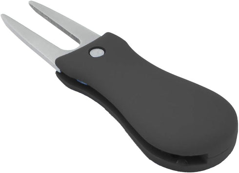 Golf Divot Repair Tool with Pop-up Button & Magnetic Ball Marker Pitch Mark, Lightweight, Portable, Mini Divot Repair