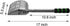 Cat Litter Scooper, Metal Cat Litter Scoop, Long Handle Aluminum Litter Box Scooper for Multi-Cat Families