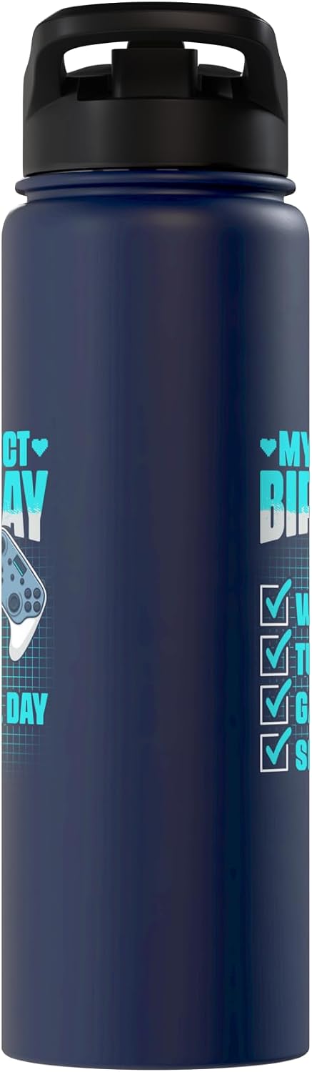 Gaming Video Gamer Apparel My Perfect Birthday - Game Controller Video Gamer Gaming Stainless Steel Insulated Water