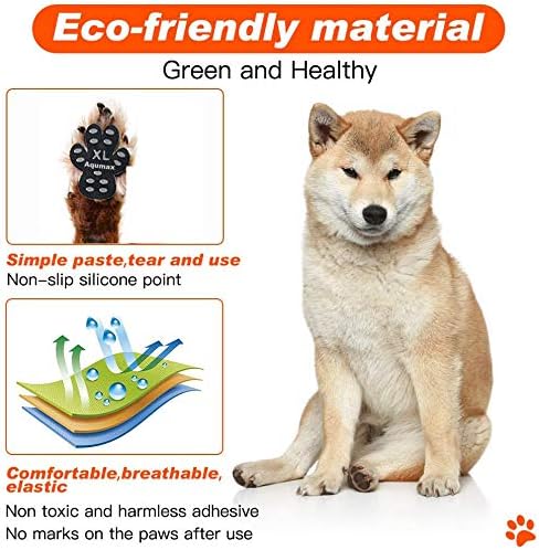 Dog Paw Protector Gripper Traction Pads, Foot Stickers for Summer Hot/Winter Cold Pavement, Dog Shoes Booties Socks