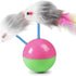 2pcs Tease Cat Tumbler Mice Toys, False Feather Mice Ball Toys Kitten Pet Dog Mix