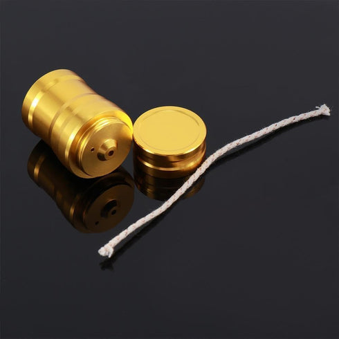 Golden Mini Alcohol Lamp Case Portable Travel Camping Metal Stoves Tools for Hiking Backpacking
