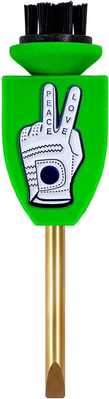 Skinny Golf Pocket Caddie 4-in-1 Tool - Divot Tool, Ball Marker, Scrub Brush, Groove Cleaner Golf Accessory
