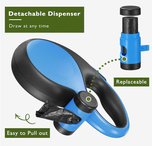 OUTnWILD 16 Ft Retractable Dog Leash for Medium Dogs with Removable Dispenser and Poop Bags, Walking Leash up to 66lbs
