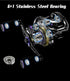 GKA200 Baitcaster Reels, 6.4/7.2 Gear Ratio Fishing Reels, 9KG/20LB Max Drag, 7+1BB Baitcasting Reel