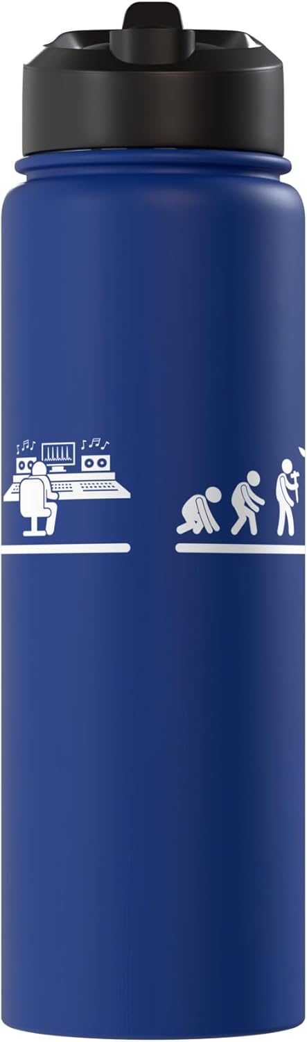 Music Producer Gifts For Men Audio Engineer Evolution Men Women Funny Music Producer Stainless Steel Insulated Water