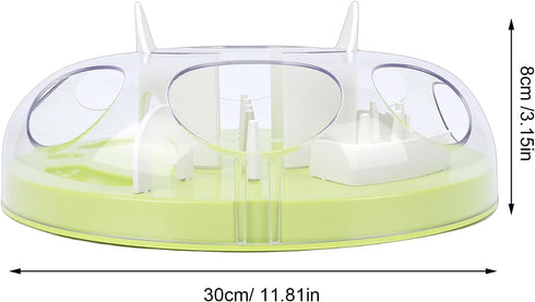 Pssopp Cat Supplies Feeder, Kitten Stimulating Enrichment Slow Feeding Food Dispenser Toy for Pets Play and Exercise