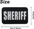 Sheriff Patch 3×2 inches PVC Patch with Hook Fastener Back for Hats, Caps, Vest, Bags, Backpacks (All Black and White)