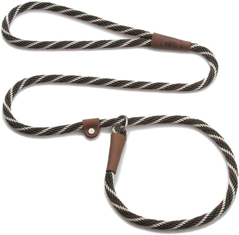 Mendota Pet Woodlands Slip Leash - Dog Lead and Collar Combo; 3/8 in x 6 ft; Made in The USA; for Small/Medium Breeds