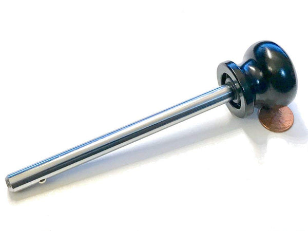 Pin, Tensile - 3/8 Diameter | 5-1/2" Locking Space | Jumbo Aluminum Black Knob for Universal Fitness Equipment
