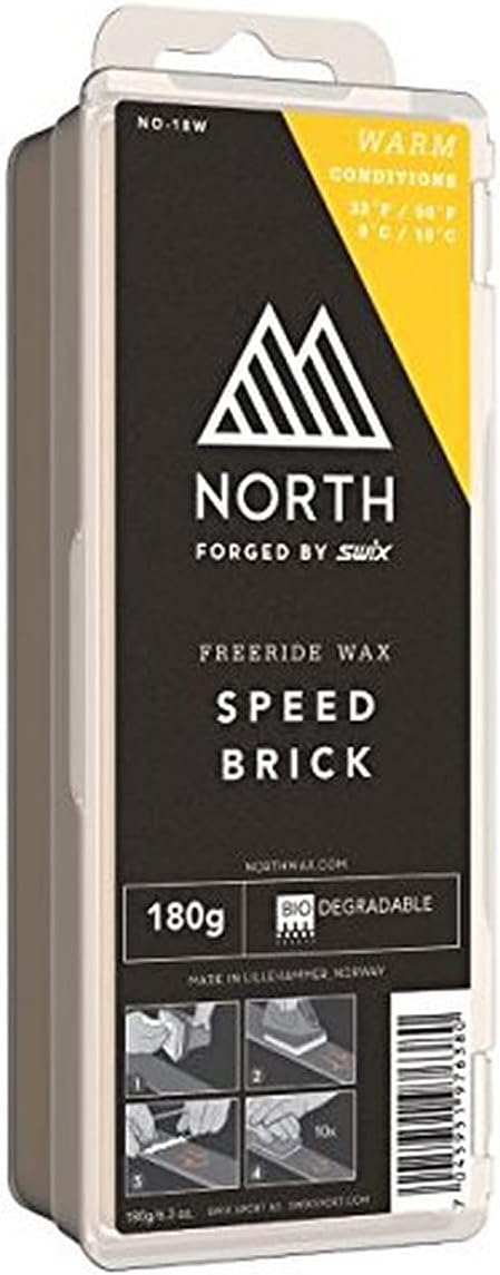 Swix North Speed Brick Warm Spring Freeride Wax, 180g, Yellow