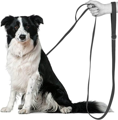8ft Double Handle Traffic Dog Leash, Heavy Duty Tactical Nylon Training Leash with 2 Traffic Control Handles