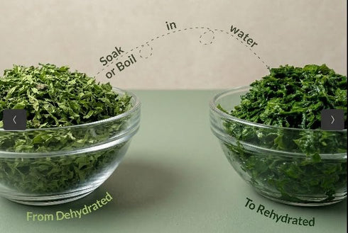 (60g/2.11oz) SHROOTS Dehydrated Vegetable Spinach Leaves (Palak) Air Dried Gluten Free Pure Veg for Soups, Curries