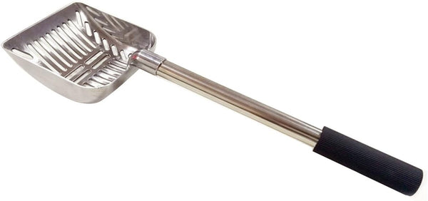Cat Litter Scooper, Metal Cat Litter Scoop, Long Handle Aluminum Litter Box Scooper for Multi-Cat Families