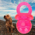 5PCS Nipple Shape Chew Toy, Cute Pet Pacifier Teether, Interactive Molar Toys Set - Red