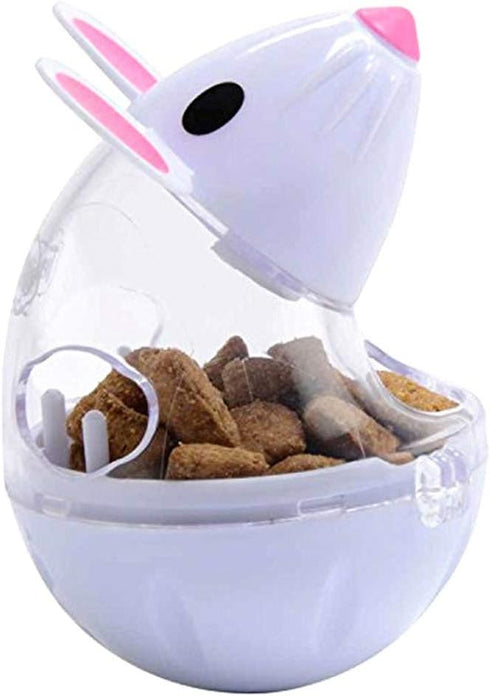 shlutesoy Pet Cat Kitten Mouse Shape Treat Holder Food Storage Dispenser Chew Play Toy Cat Interactive Toys Indoor Pink