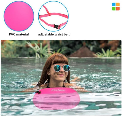 ProCase Swim Buoy Float, Safety Float with Adjustable Waist Belt for Open Water Swimmers, Snorkelers, Kayakers