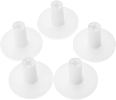 MUXSAM 5-Pack Golf Rubber Tee Holder, 1.5" Golf Mat Tees for Indoor Outdoor Practice Driving Range Mats (White)