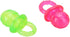 1 1 3.1 2 2in Red Dog Pacifier for Small Dogs and Green Rubber Puppy Pacifier for Small Dogs, Kittens and Other Small