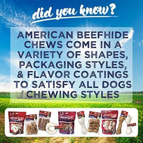 5" 25 Count/1 Pack Pet Factory American Beefhide Twist Sticks Dog Chew Treats - Chicken Flavor