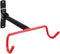 Foldable Bike Wall Mount Hanger, Horizontal Bicycle Storage Rack with Screws, Red Bike Hook for Garage Indoor Shed