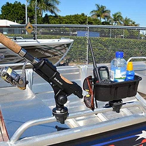 RAILBLAZA Kayak RailMount - For 19-25mm Round or Square Rails, Self-Adhesive Grip Tape, Black