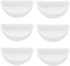 ECSiNG 6PCS Hermit Crab Mini Ceramic Dish 4.21x2x1.05cm Semicircle Shape Reptile Food Bowl